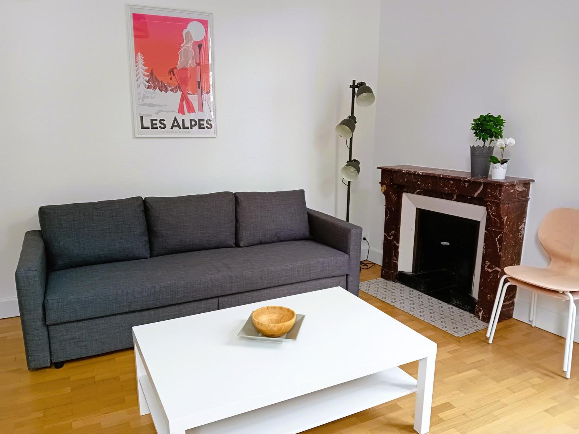 102 - Appart Renove Avec Grand Salon Et 1 Chambre - Tram Et Clinique Mutualiste A 1 Min Grenoble Extérieur photo