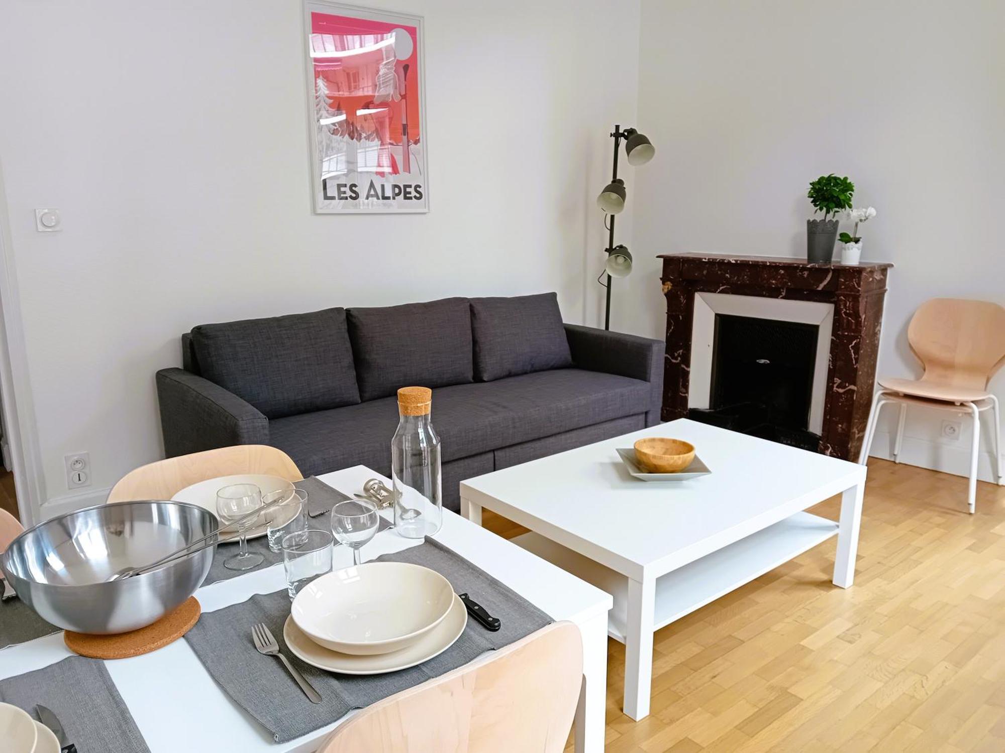 102 - Appart Renove Avec Grand Salon Et 1 Chambre - Tram Et Clinique Mutualiste A 1 Min Grenoble Extérieur photo